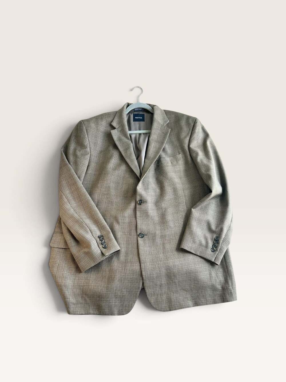 Nautica Superior Tailoring Imported Fabric Houndstooth Sport Coat Blazer